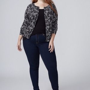 NEW Lane Bryant black & gray cardigan 14/16